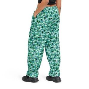 NWT! Diane von Furstenberg Utility Jazz Dot Green Cargo Pants DVF by Target Sz S